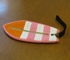 Fish bag orange and pink stripes